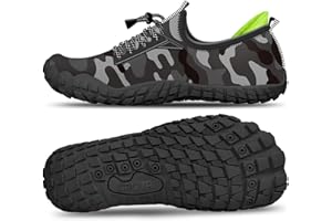 CROVA Built-in Heel Grips Water Shoes for Kids Girls Boys Hiking Wide Barefoot Swim Beach Pool Big Kid