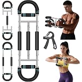 Twister Arm Trainer with Grip Strength Trainer, 20-270lbs 9-Level Adjustable Chest Workout Equipment, Arm Trainer for Men Women, Home Gym Strength Trainer, Chest and Arm Exerciser