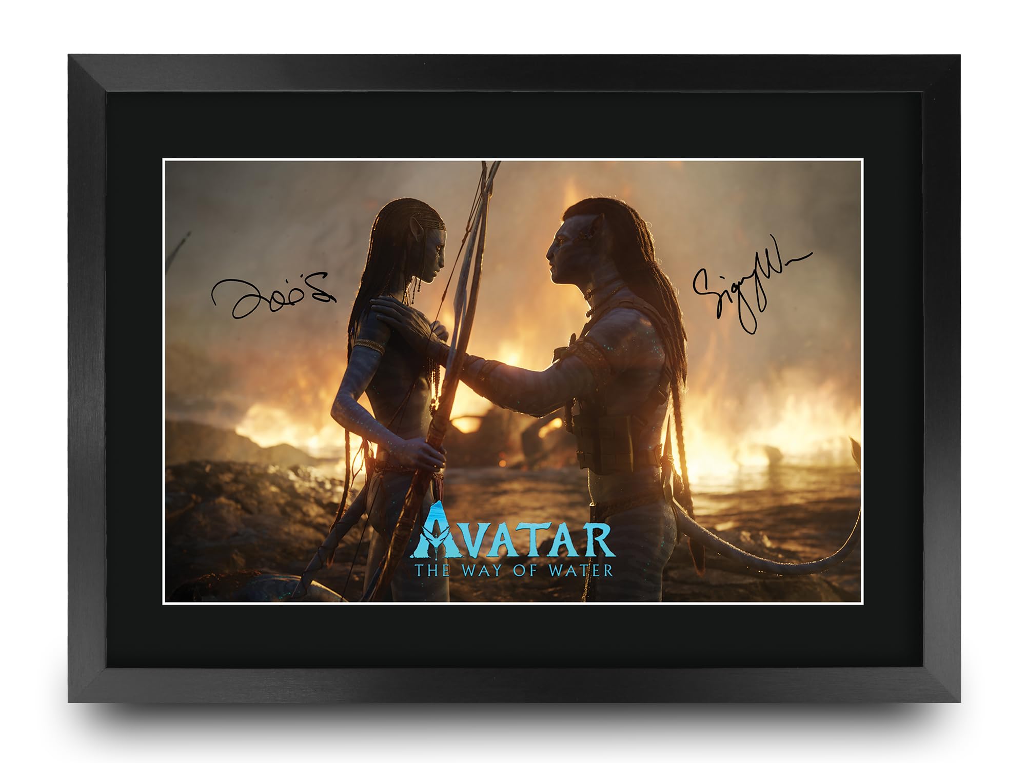 HWC Trading Avatar 2 Scene 2 Gifts Printed Signed Autograph Picture for Movie Memorabilia Fans - A3 Framed