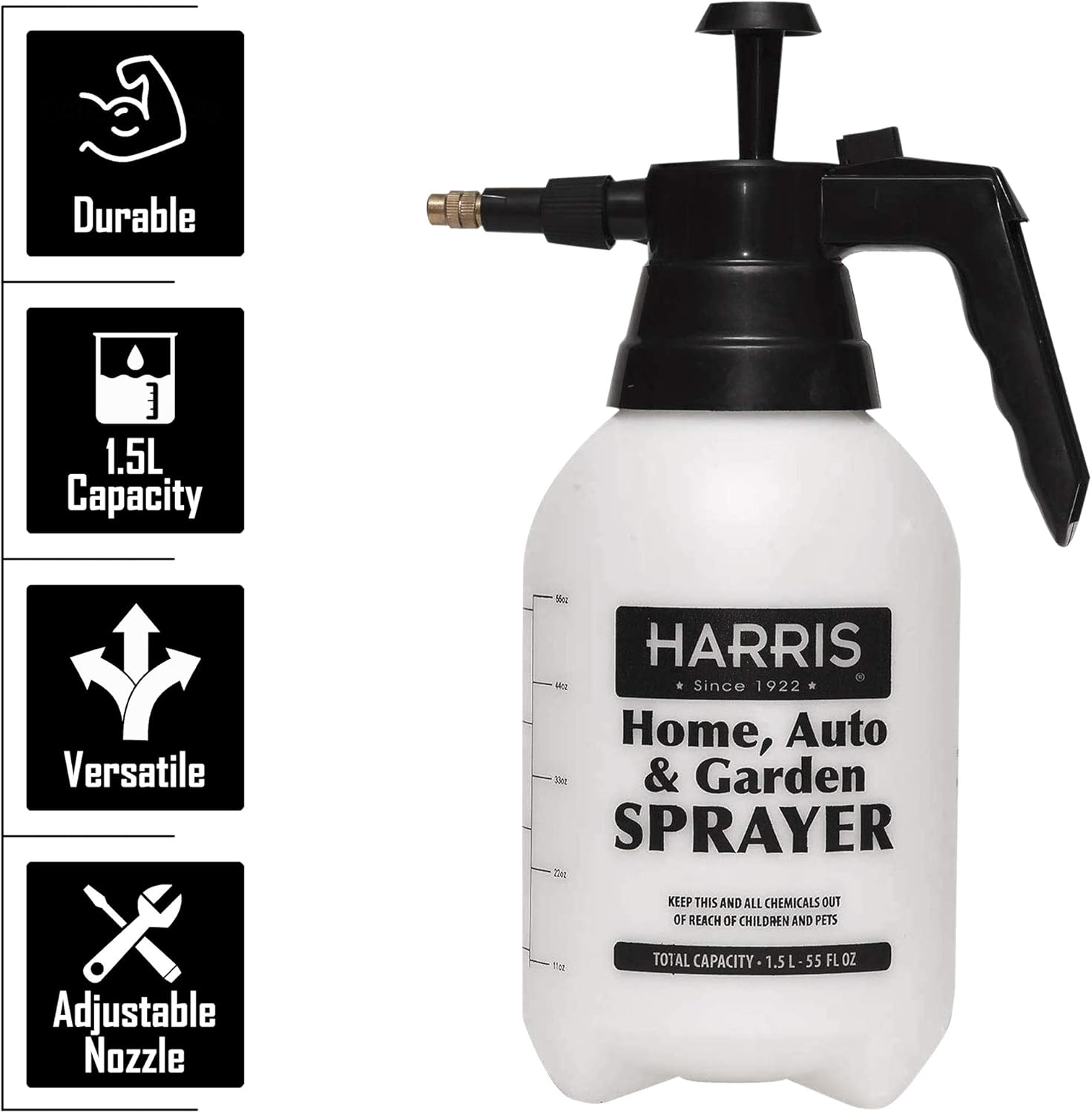 HARRIS Pump Sprayer for Home, Garden and Auto, 1.5L : Garden & Outdoor