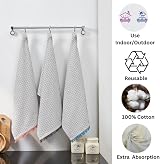 Penguin Home Set of 3 100% Cotton Kitchen Towels Black White 50x70 cm view 2