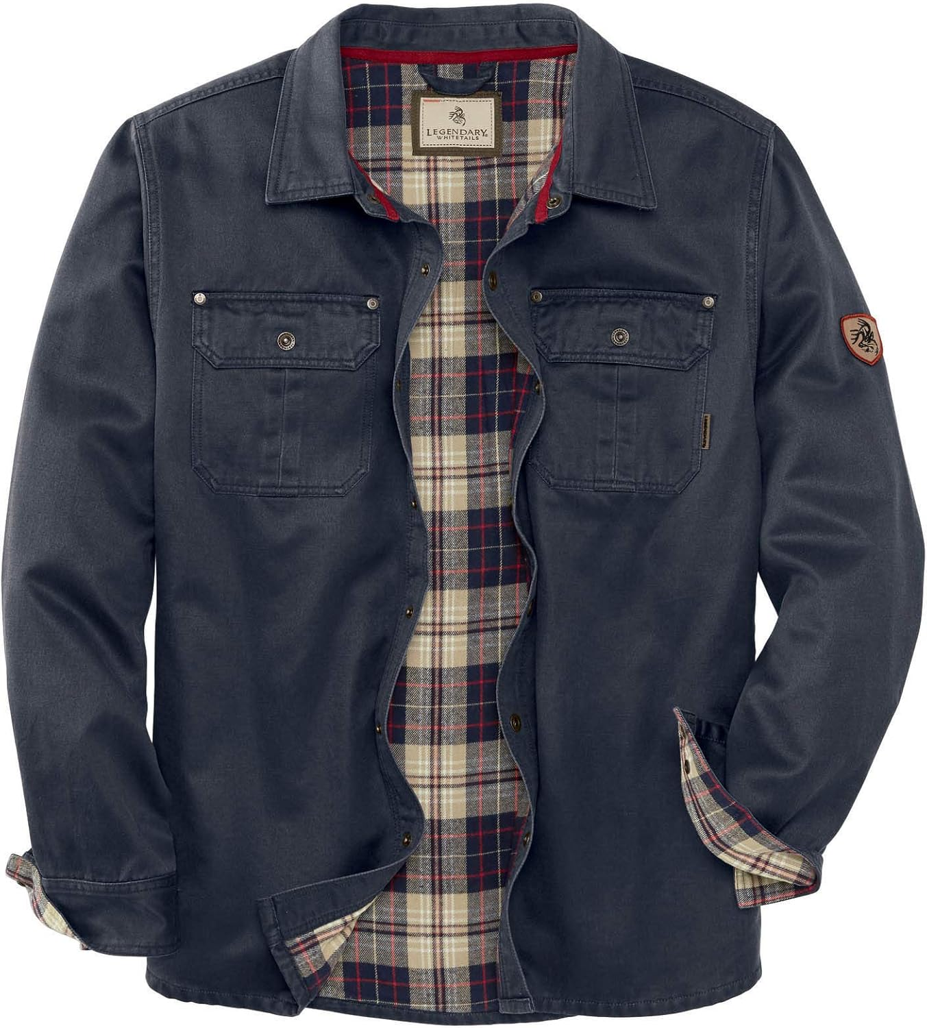 Legendary Whitetails Men's Journeyman Flannel Lined Rugged Shirt Jacket: Clothing