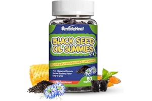 SmildeHeal Black Seed Oil Gummies, Organic Black Cumin Seed Oil Gummies, Black Cumin Seed Oil Organic 500mg, Chewable Black Seed and Honey Gummies, Vegan, 60 Gummies