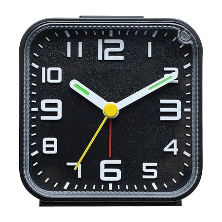 DreamSky Analog Wecker Klein mit Lauter Alarm, Nachtlicht, Schlummerfunktion, Ohen Ticken, geräuschlos, Batteriebetrieben, Ei