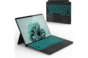 typecase Surface Pro 9 Keyboard, Compatible with Microsoft Surface Pro 11 10 9 8 X, 13 Inch Bluetooth Wireless Type Cover Keyboard with 11-Color Backlit & Pen Holder - Black