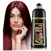 leorx Hair Dye shampoo 3 In 1, Dark Wine Red Instant Herbal Hair Color Shampoo Cover Gray Hair For Women&Men - Color Your Hair with Ease - Tintes Para El Cabello Profesional