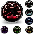 110mm GPS Speedometer Gauge 0-80MPH 7 Colors LED For Car Boat Truck