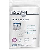 EGOSAN Maxi Incontinence Adult Diaper Brief Maximum Absorbency and Adjustable Tabs for Men and Women (Diapers, 2 Count (Medium Sample))
