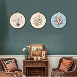 Myfelicity Embroidery Kit for Adults and Beginners with 3 Floral Pattern Fabrics view 5