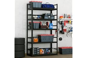 MOLYHOM Heavy Duty Garage Shelving, 5-Tier Industrial Garage Storage Shelves Racks, Adjustable Metal Storage Shelving Units, 72.1" H*39.3" W*17.7" D