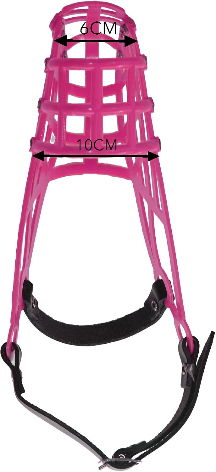 Muzzle Don Pare 110 for large dogs with a narrow head lurcher in Pink Also suitable as a racing muzzle or coursing muzzle - Image 3