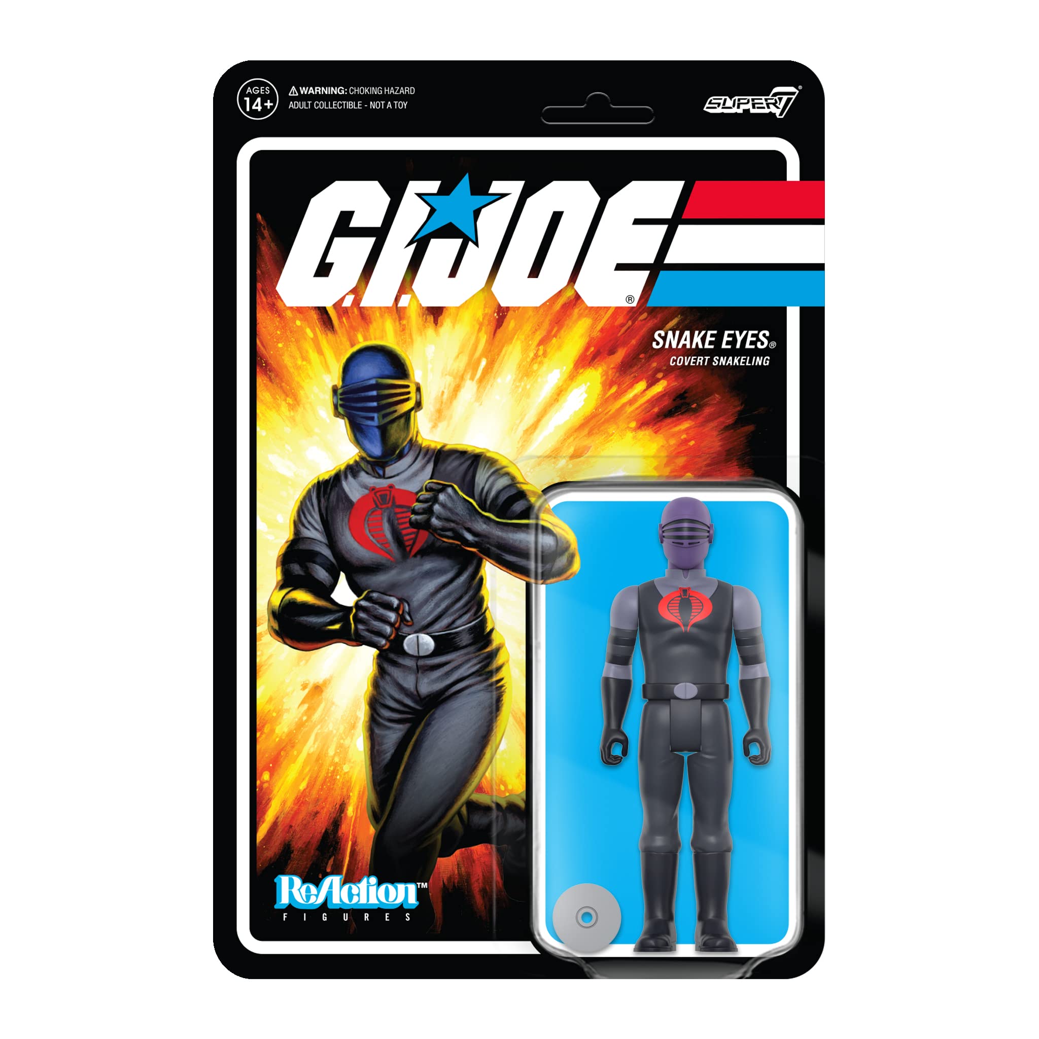 SUPER7 - G.I. Joe Snake Eyes (Pyramid of Darkness) 3.75 in Reaction Figure