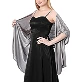 Ladiery Women Chiffon Shawls and Wraps for Evening Dresses, Elegant Soft Sheer Chiffon Stole Bride Wedding Scarf