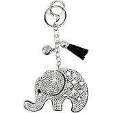 Sparkling Keychains Bag Charms for Women Girls, Crystal Bling Rhinestone Key Ring Car Fob, Backpack Handbag Accessories
