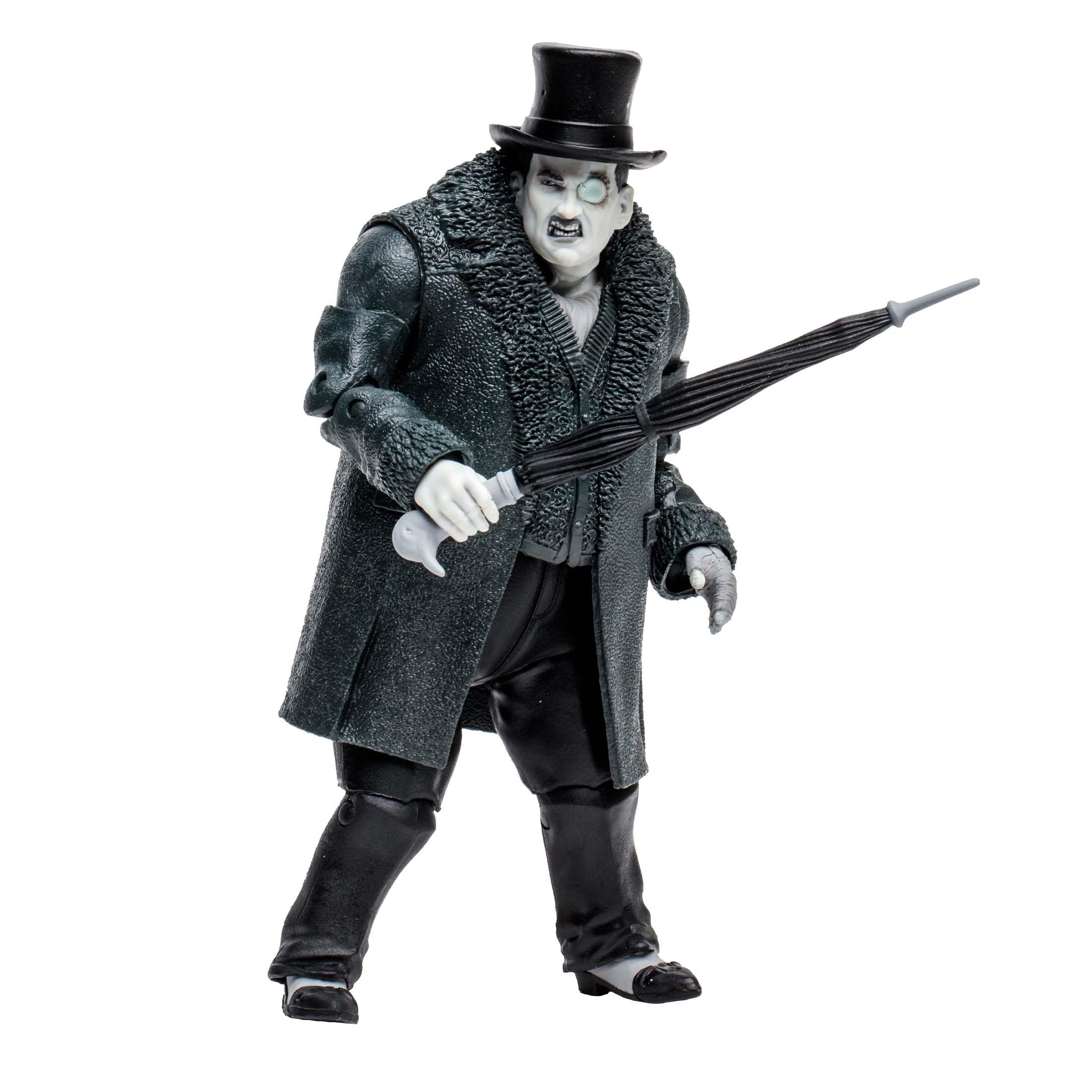 BANDAI DC GAMING BUILD-A 7IN FIGURES WV1 - ARKHAM CITY B&W VARIANT - THE PENGUIN (B&W)(GOLDLABEL)