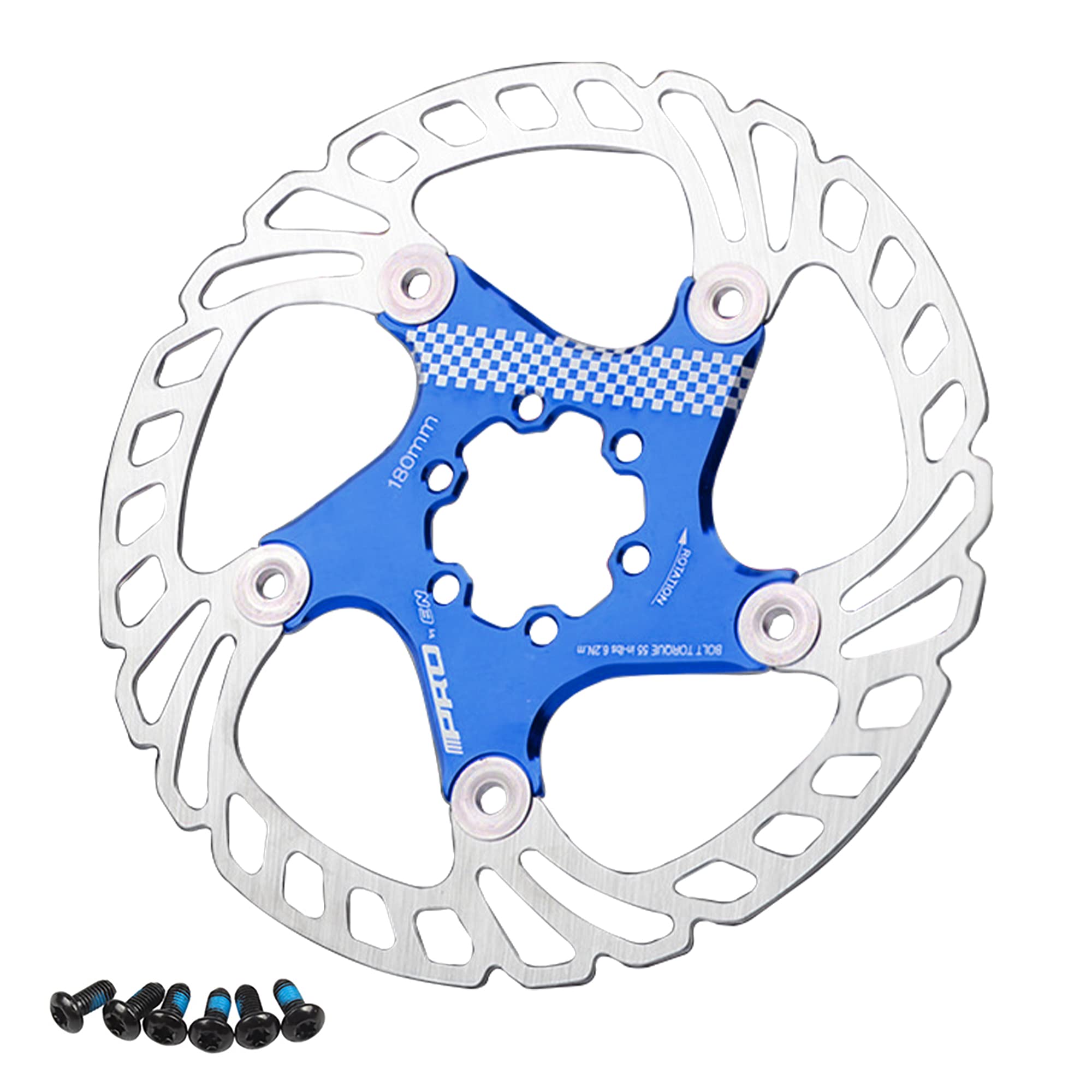 Bicycle Disc Brake Disc, 160 mm Bicycle Brake Disc Mountain Bike Floating Brake Discs Center Lock Bicycle Accessories (Blue)