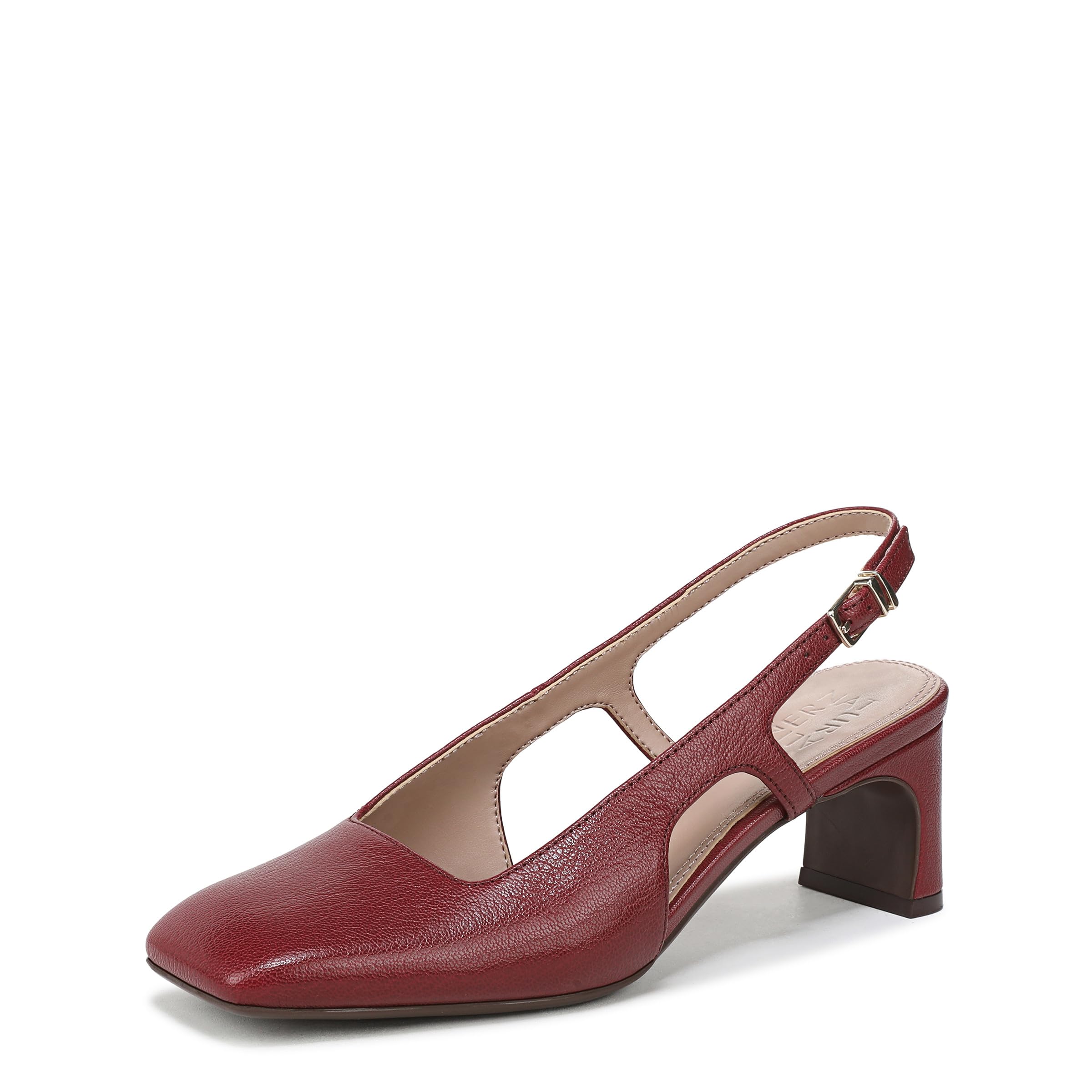 Naturalizer Women’s Carmen Pump Cranberry Red Leather 5.5 M