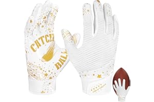 GIAMZONP Football Gloves for Kids, Youth & Adults – Super Sticky Receiver Gloves with Strong Grip & Durability – Great Gift for Boys, Girls & Men