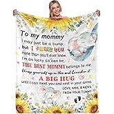 New Mom Gifts, Moms to be Gift, First Time Mom Gifts, Pregnancy Postpartum Gift for Mommy Mother, Soft Flannel Throw Blanket 60"×50"