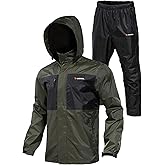Rodeel Waterproof Fishing Rain Suit for Men (Rain gear Jacket & Trouser Suit)