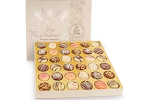 ROSIE & JOY Christmas Cookie Gift Basket - 36 Gourmet Christmas Cookies | Holiday Cookies, Christmas Gift Ideas for Coworkers, Family, and friends - Made in USA