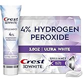 Crest 3D White Brilliance PRO Ultra White Teeth Whitening Toothpaste, 4% Hydrogen Peroxide, 3.8 oz (Pack of 1), Enamel Safe Fluoride Anticavity Toothpaste