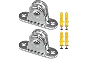 Small Pulley Block Silent Pulley Wheel Heavy Duty Fixed Pullies Loading 176 lb for Cord Material Handling Moving and DIY Proj