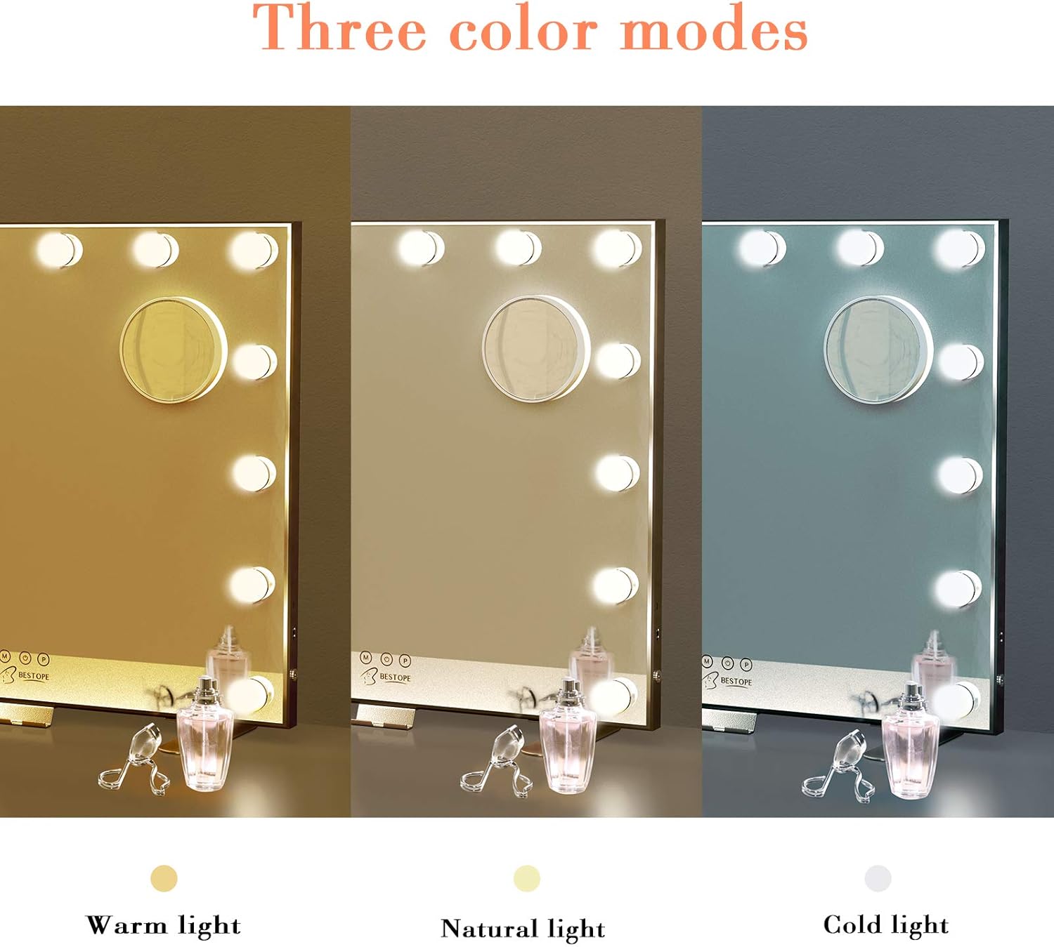 BESTOPE Hollywood Mirror Large Vanity Mirror with LED Lights for Makeup