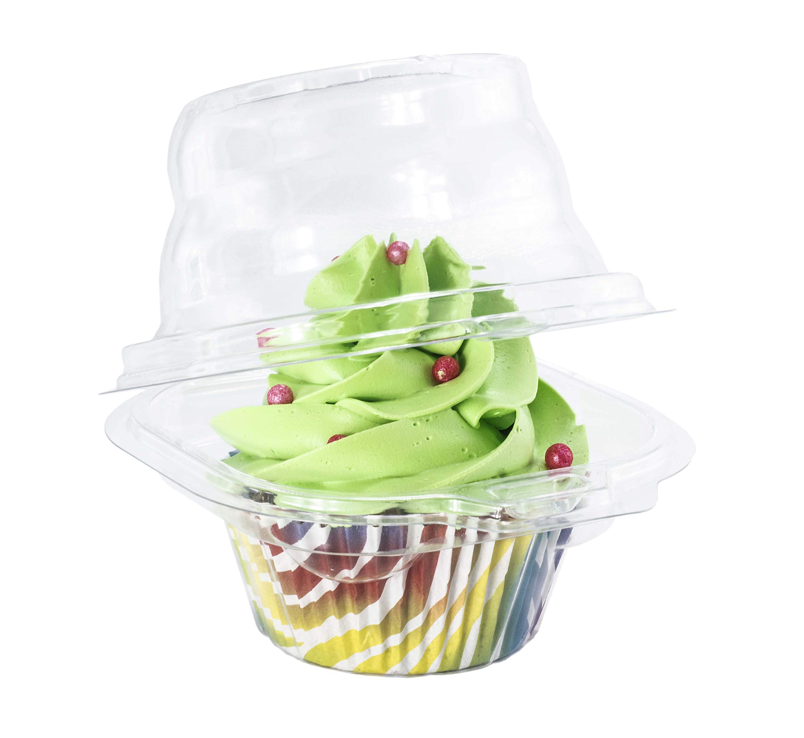 Katgely Individual Cupcake Container Single Compartment Cupcake