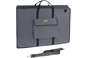 MeetYr Life Premium Art Portfolio Bag - Padded Triple Protection, Waterproof Protection with Shoulder Strap Durable and Portable - For Artwork, Posters, Sketches and Paintings （35"x26"）