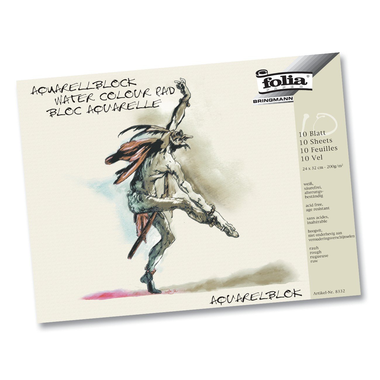 folia Bring or Man 8333 Water Colour Pad 10 Sheets