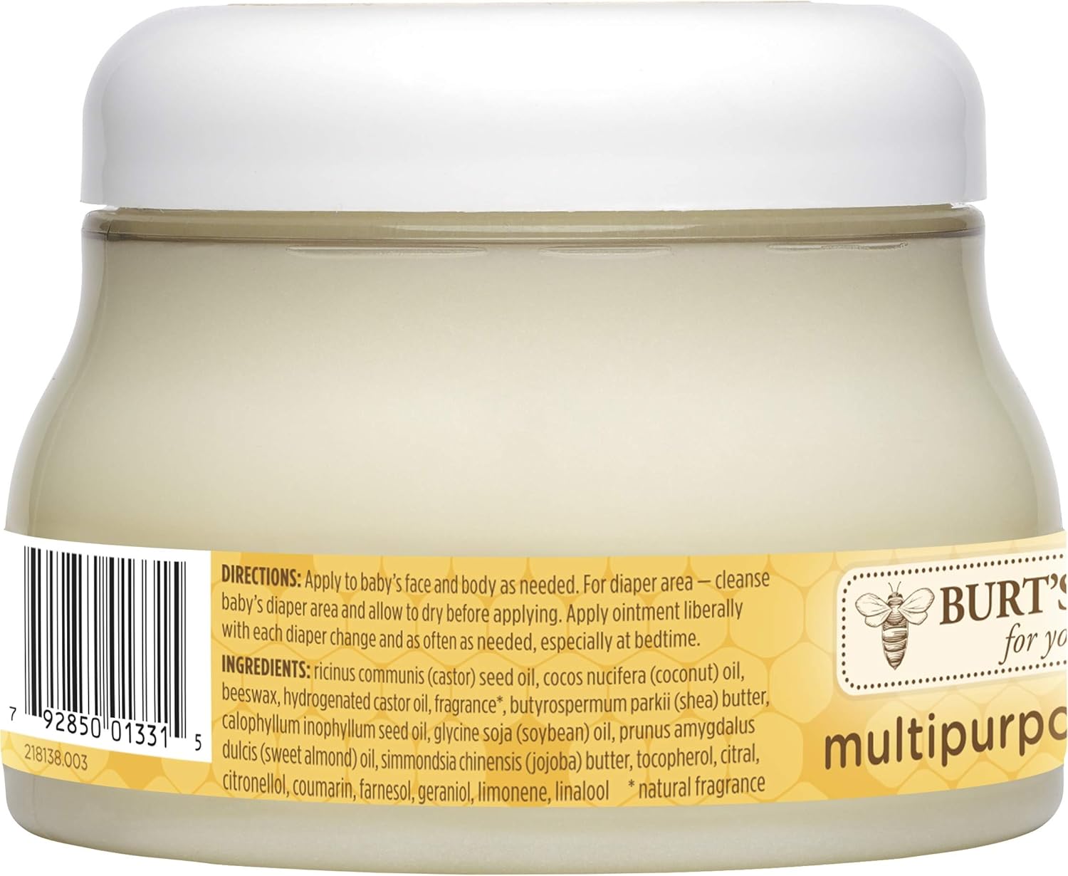 Burt's Bees Baby 100% Natural Multipurpose Ointment, Face & Body Baby Ointment – 7.5 Ounce Tub: Health & Personal Care