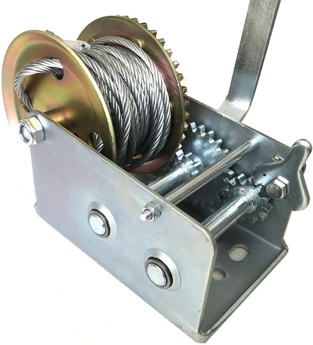 325935 1100KG Hand Gear Strap Car Boat Trailer Jet Ski Webbing Wire Winch 2500LB - Image 5