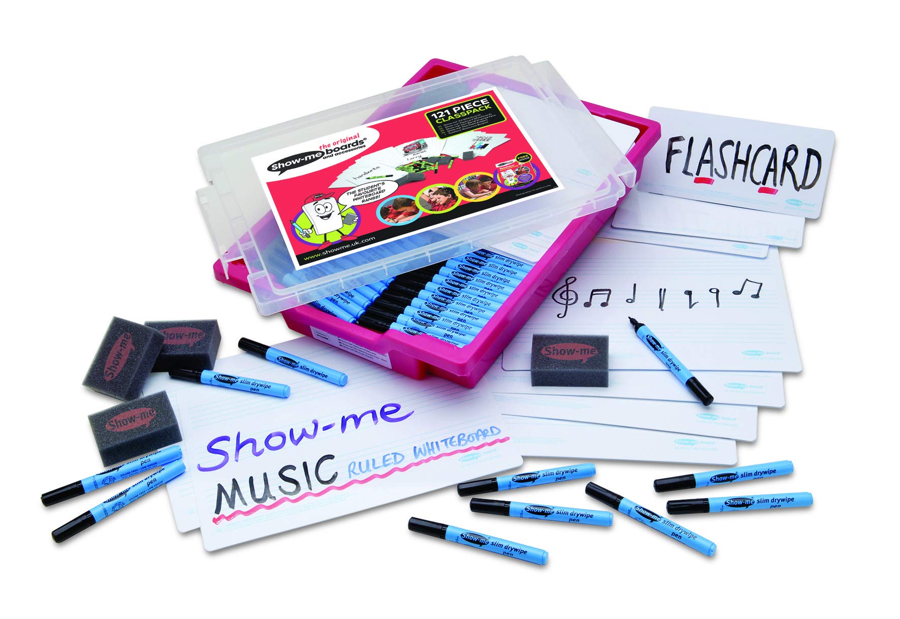 Show-me GTC/MRB Music-Ruled Whiteboards, Gratnell's Tray Kit (Pack of 30)