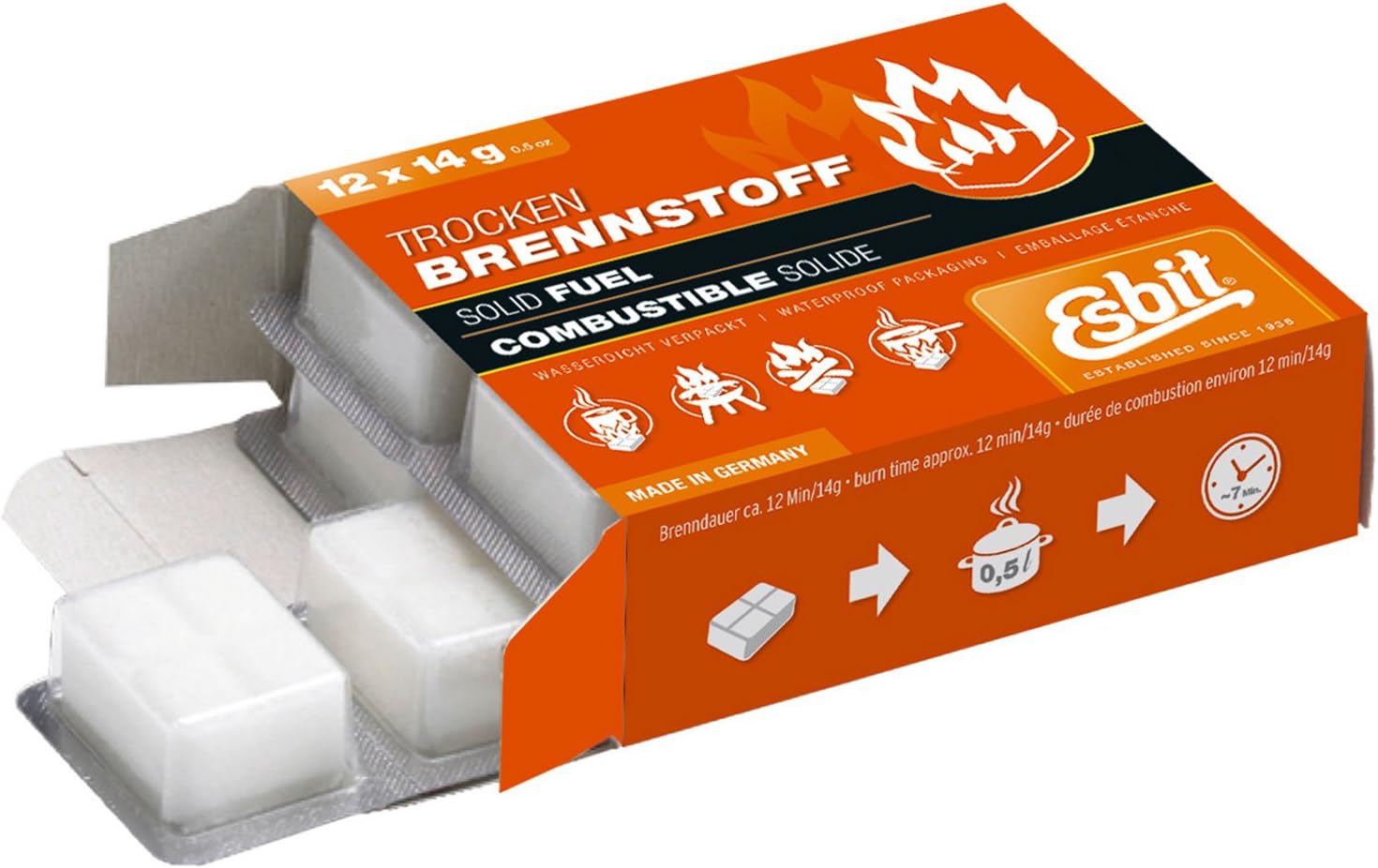 Esbit Solid Fuel Tablets - 12 x 14g