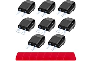Yourkar 8 PCS Deer Whistles, Deer Warning Devices with Waterproof Adhesive Tapes, Car Save Deer Whistles Avoids Collisions Suitable for Vehicles, Trucks, SUVs, Car Accessories (Black)