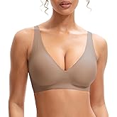 INNERSY Womens Seamless Wireless Bra Soft No Underwire Push Up Bralette Full Coverage Everyday Bra