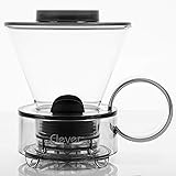 NEW Clever Coffee Dripper Official, Glass Style Coffee Maker Hassle-Free Ways Make Manual Pour Over Coffee & Cold Brew, 18 Fl