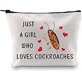 G2TUP Cockroach Lover Gift Who Loves Cockroaches Makeup Bag Cockroach Design Cosmetic Bag Cockroach Merch (Loves Cockroaches MB)