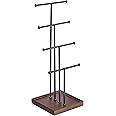 Amazon Basics Four-Tier Jewelry Tree Stand - Walnut/Black