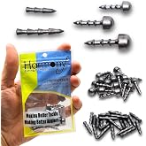 Harmony Fishing - Nail Weights &amp; Mushroom Head Neko Wacky Weights for Rigging Soft Plastics, Insert Sinkers for Bass Fishing Worms (Standard Style or Mushroom/Moon Head)