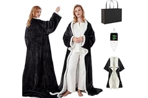 Wearable Heated Blanket with Foot Pocket, 52"X72" Wearable Heated Blanket, Heated Wearable Blanket Cordless Fleece with 8 Hea