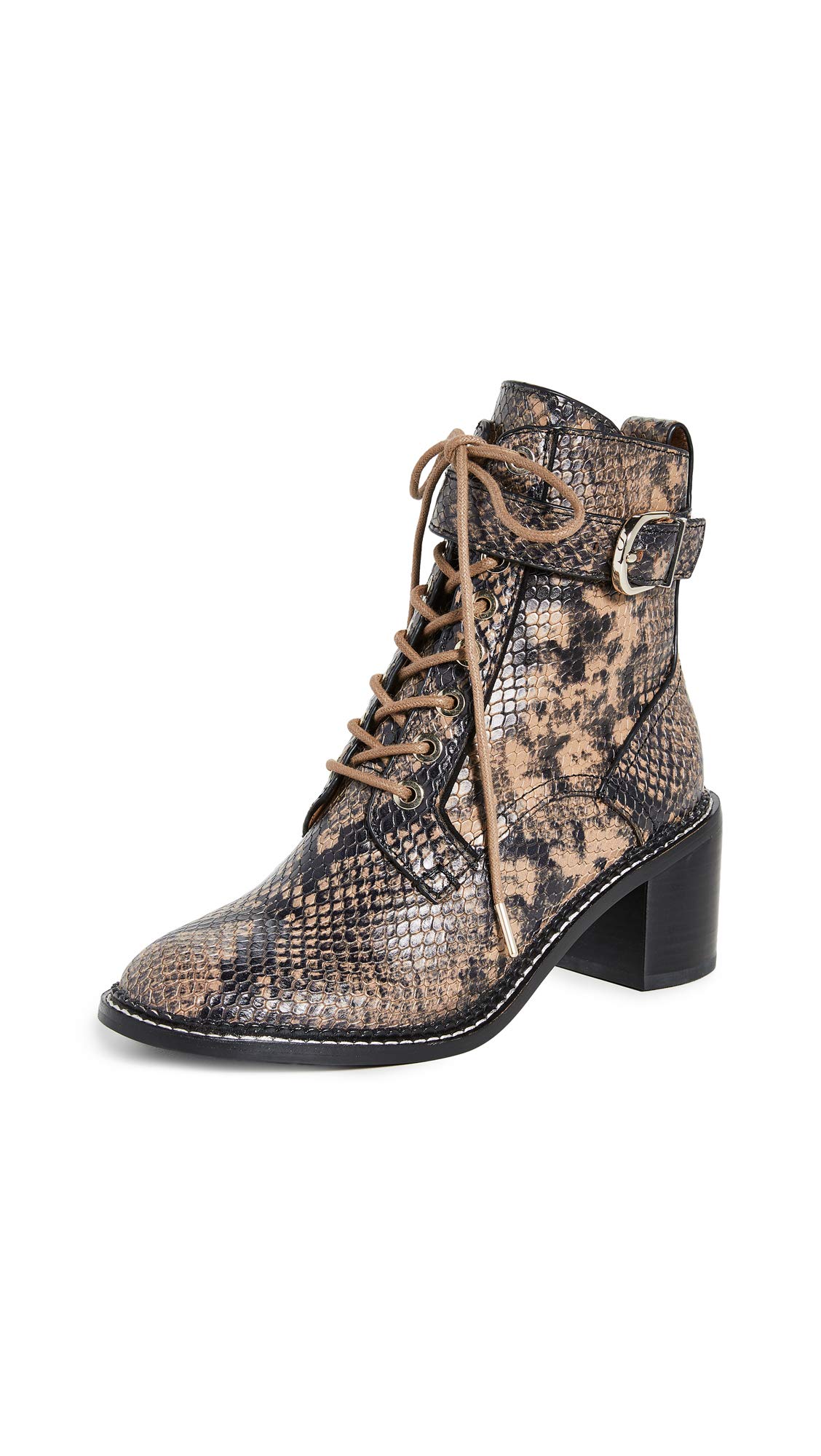 Joie Women's Raster Lace-up Combat Boot, Camel, Medium US in