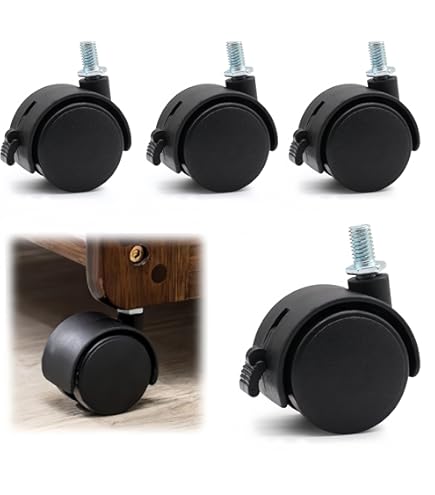 4 Caster Roller Wheels For Shelving Unit, Set Of Four