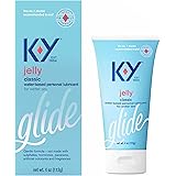 K-Y Jelly Personal Lubricant, Body-Friendly Water-Based Formula, Safe to Use with Latex Condoms, For Men, Women, Couples, 4 F