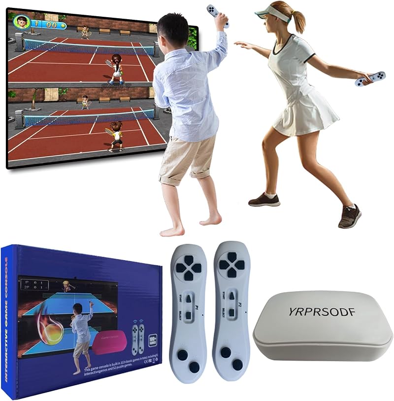 YRPRSODF TV Game Console 100+ Games 2.4G Wireless Gamepad HD Output