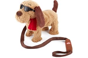 Think Gizmos Boppin, Shakin, Walking Dog Toy. Plush Musical Dancing Toy - Robotic Walk Along Animal for Boys & Girls Aged 3,4,5,6,7,8,9,10