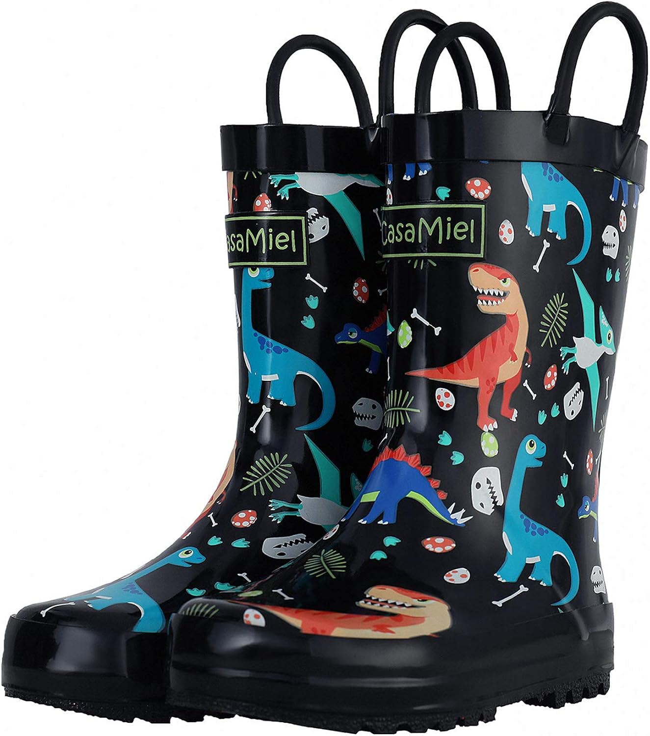 CasaMiel Toddler Rain Boots for Kids Unisex Kids Rain