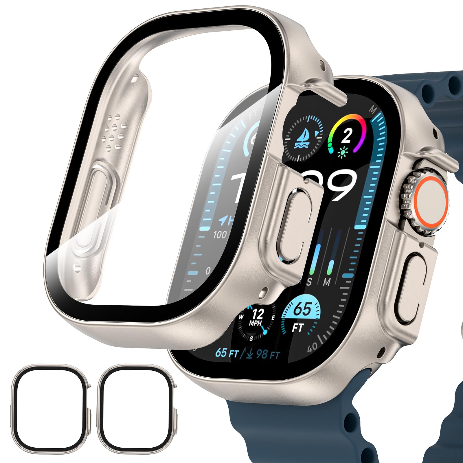 2 Pack Hard Case for Apple Watch Ultra 3/2/Ultra