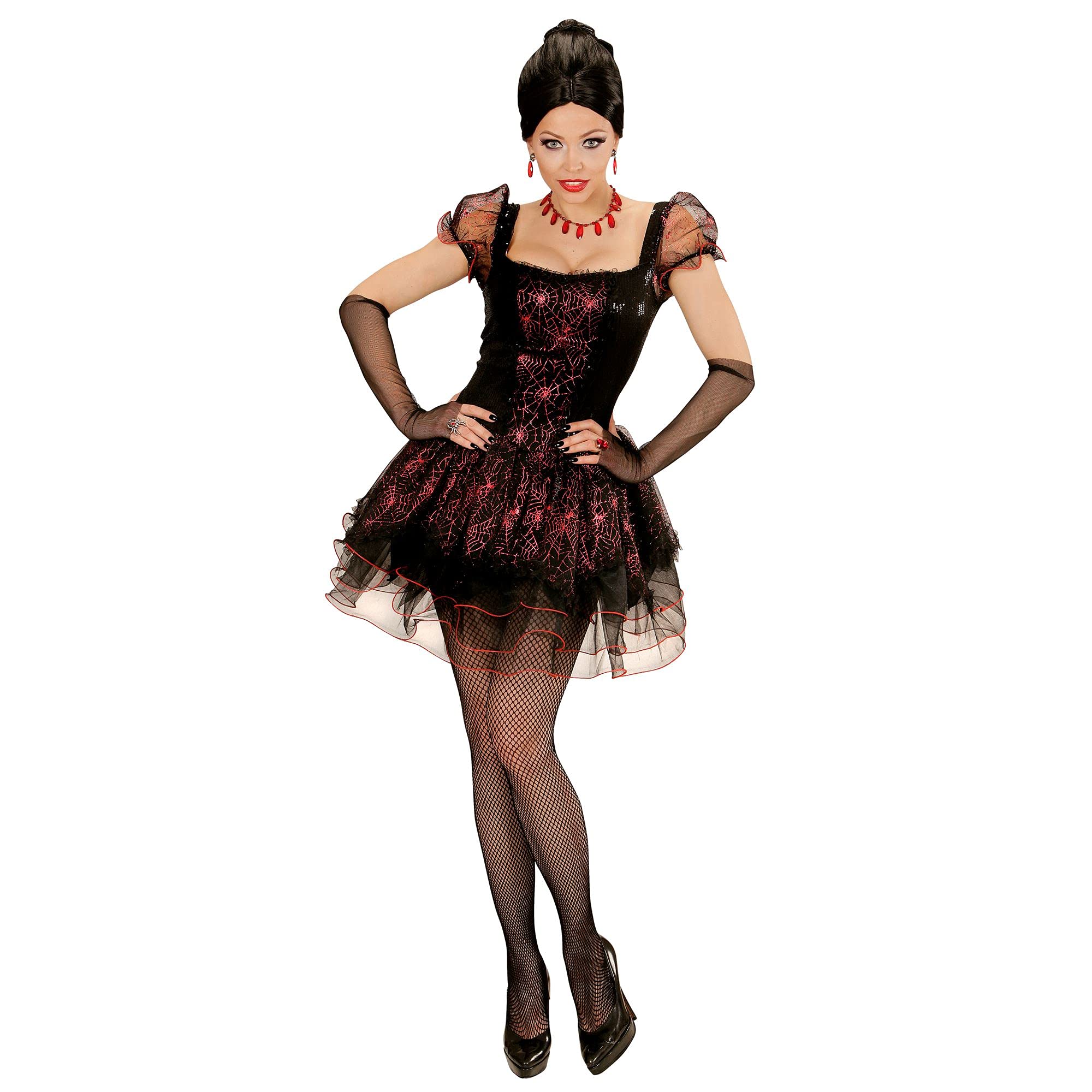 Widmann, vampire lady adult costume, dress and fingerless gloves